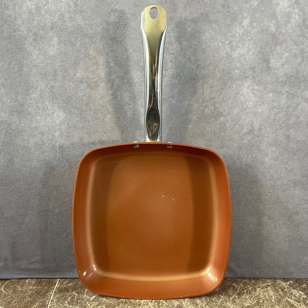 Copper Chef Square Frying Pan Unisex 9.5in Copper Non-Stick Induction Skillet